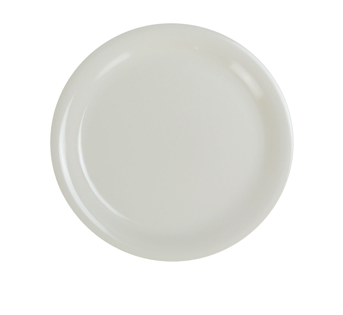 Yanco MS-110IV 10.5" Round Narrow Rim Plate, Heavy-Duty Melamine, Ivory, NSF - Case of 24