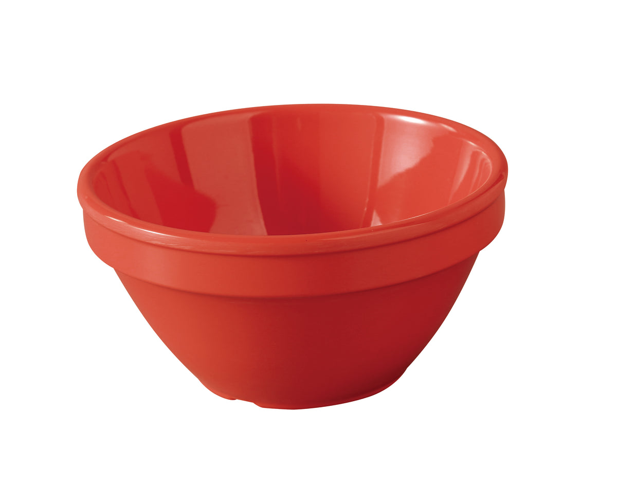 Yanco MS-313RD - 8 Oz Bouillon Cup, 4-1/4" Dia. x 2-1/4" H, Melamine, Orange-Red, NSF - Case of 48