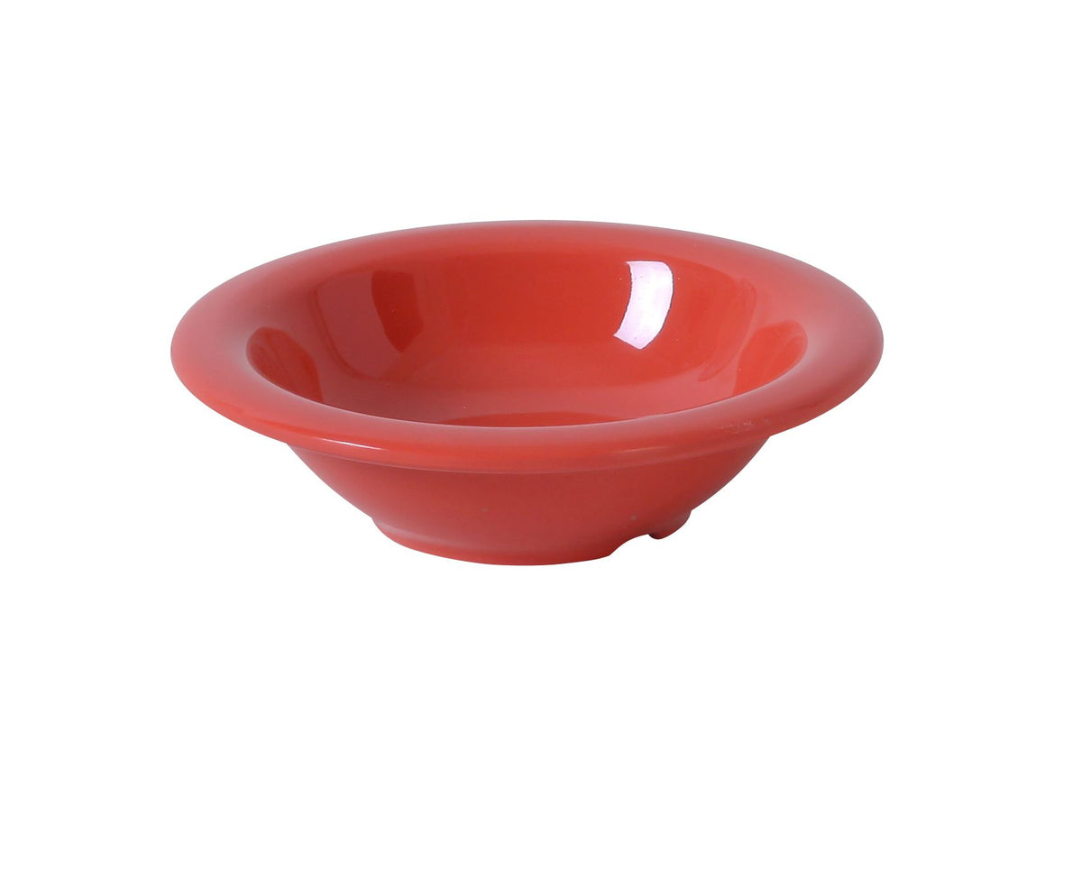Yanco MS-5044RD - 4" 4.5 Oz Salad Bowl, Duty Melamine, Red, Dishwasher Safe, NSF - Case of 48