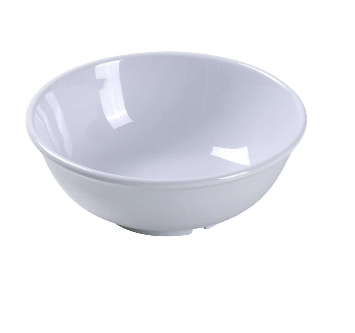 Yanco MS-5807WT - 7" Round Melamine Salad Bowl, 24-27 oz, White, Heavy Duty, NSF - Case of 24