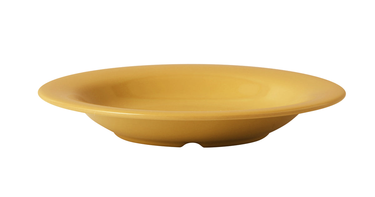 Yanco MS-5809YL - 13 Oz Pasta Bowl, 9-1/4" Dia x 1-1/4" H, Yellow Melamine, 12-15 Oz, NSF - Case of 24