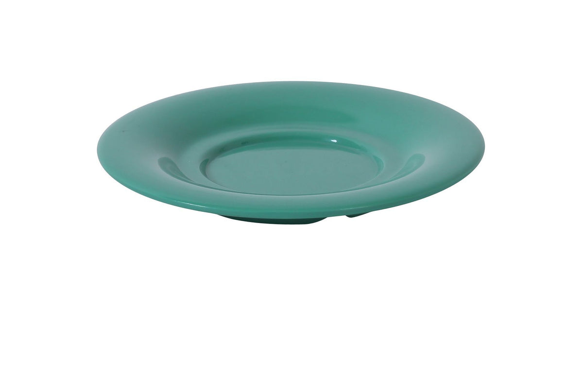 Yanco MS-9303GR Saucer, 5" Round Green Melamine, Heavy-Duty, Dishwasher Safe - Case of 48
