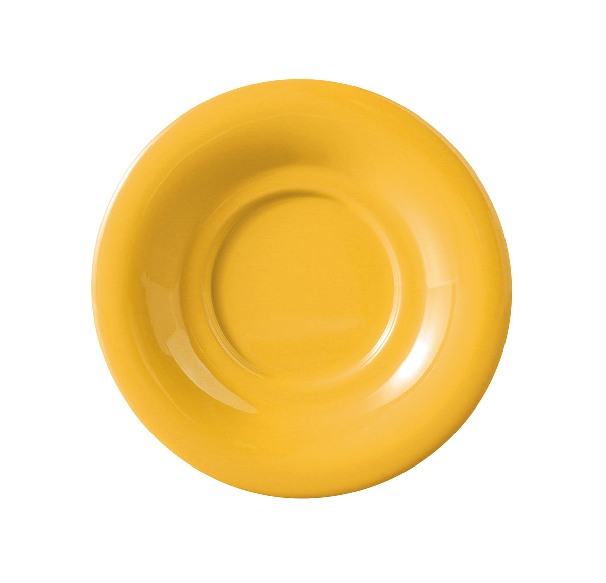 Yanco MS-9303YL - 5-1/2" Yellow Melamine Saucer, Heavy-Duty, Dishwasher Safe, NSF - Case of 48