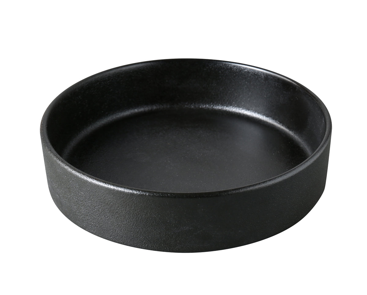 Yanco NB-506 Noble Black Bowl, 6 1/8" x 1 3/4", 16 oz, Dishwasher & Microwave Safe - 1 Dozen - Case of 36