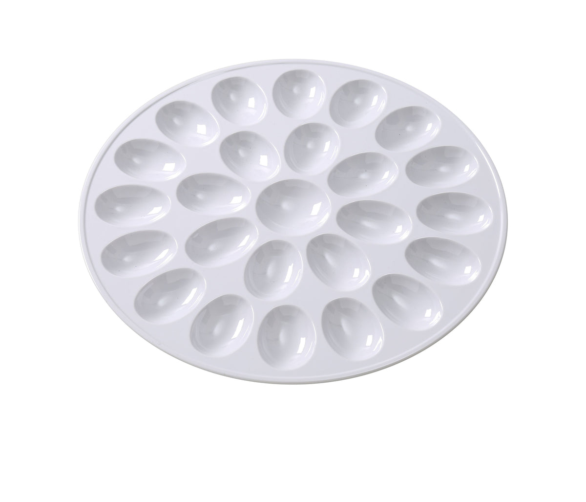 Yanco NC-1014 Egg Holder, 12-1/2" Dia x 3/5" H, Holds 25 Eggs, White Melamine - Case of 12