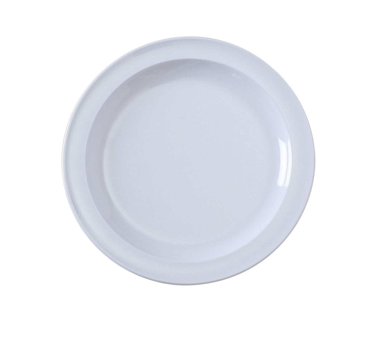 Yanco NS-108W - 8"-9" Round White Melamine Plate, Weight, Dishwasher Safe, NSF - Case of 48