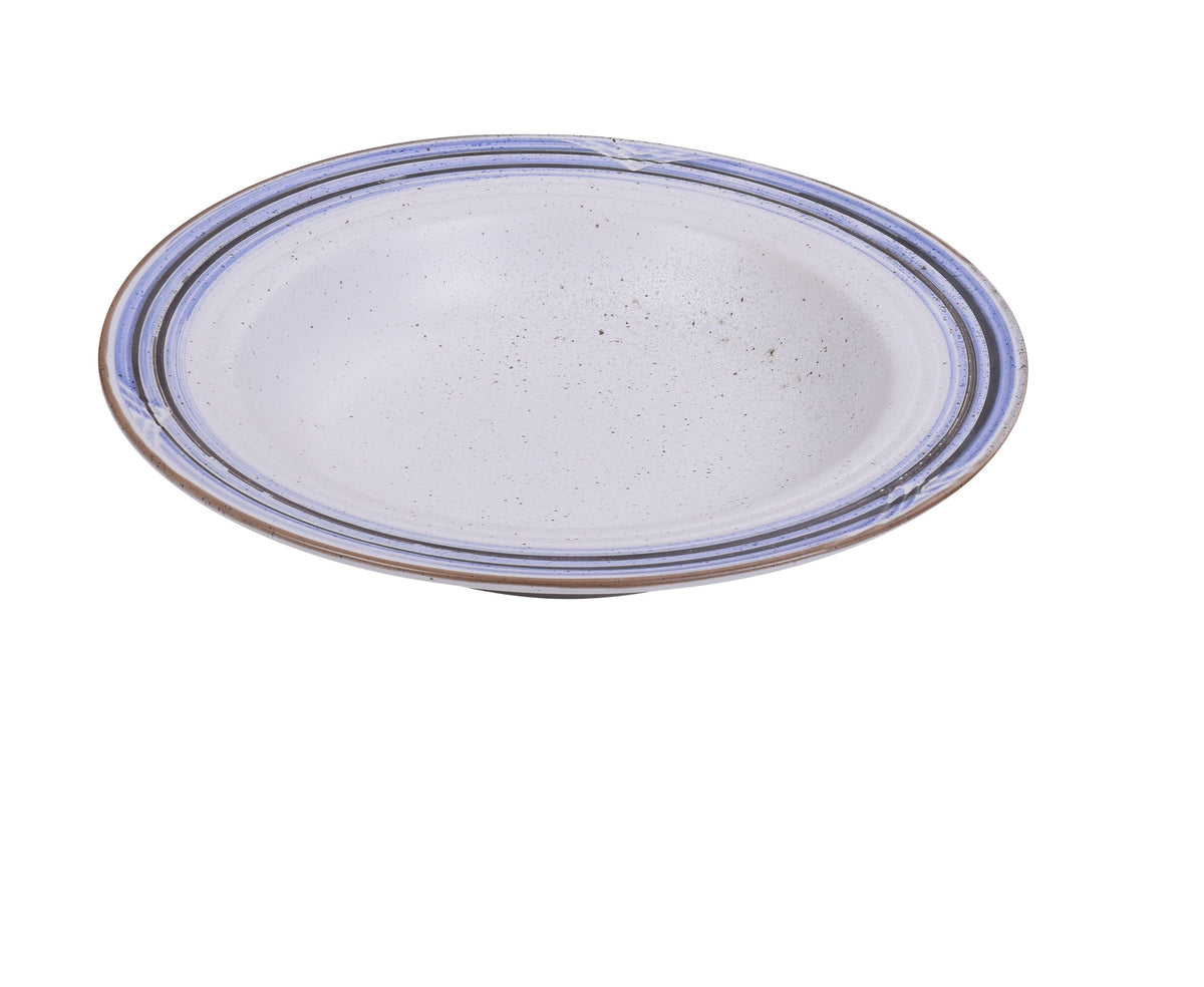 Yanco OC-711 Ocean Pasta Bowl, 11" , 16 Oz, White Porcelain Blue Glazed, Dishwasher Safe - Case of 12