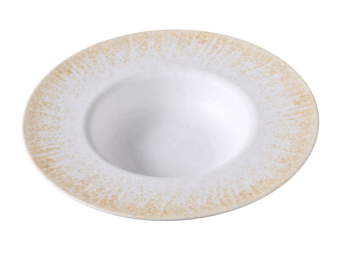 Yanco OP-511 - 20 oz Two-Tone Melamine Soup Bowl, 11-1/2" Dia x 2-1/4" H, Dishwasher Safe - Case of 12