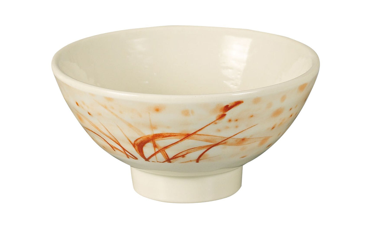 Yanco OR-5705 Orchis Melamine Rice Bowl, 10 oz 4-3/4" Dia x 2-1/2" H, Dishwasher Safe - Case of 60
