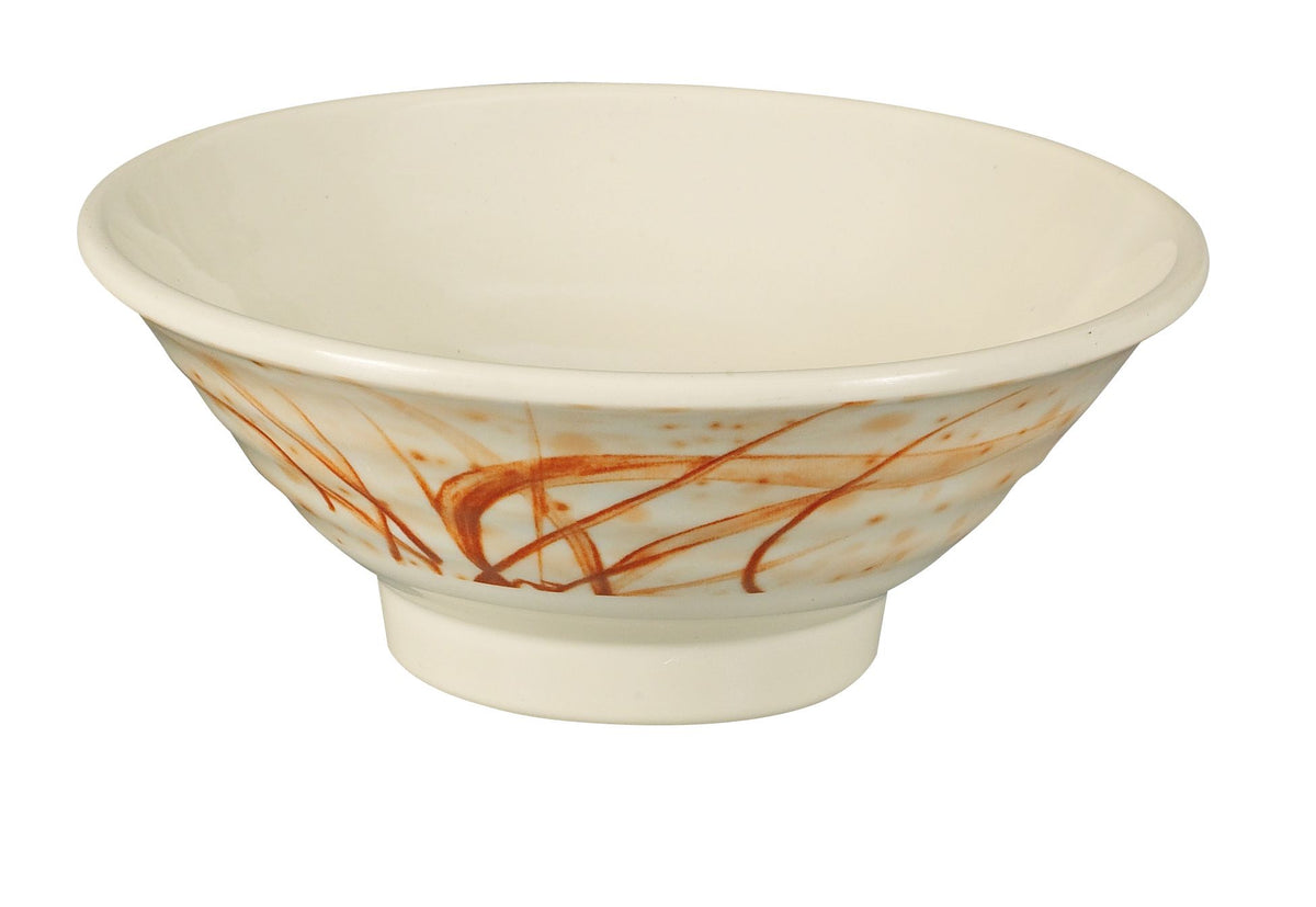 Yanco OR-5709 Orchis Melamine Bowl, 62 oz (1 Qt) 9-1/2" Dia x 3-1/2" H, Dishwasher Safe - Case of 24