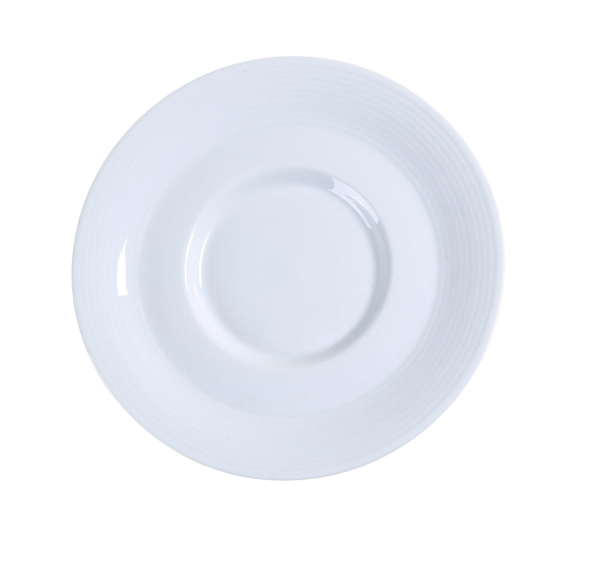Yanco PA-002 Paris Saucer, 5.5" Round Porcelain, Super White, Dishwasher & Microwave Safe - Case of 36