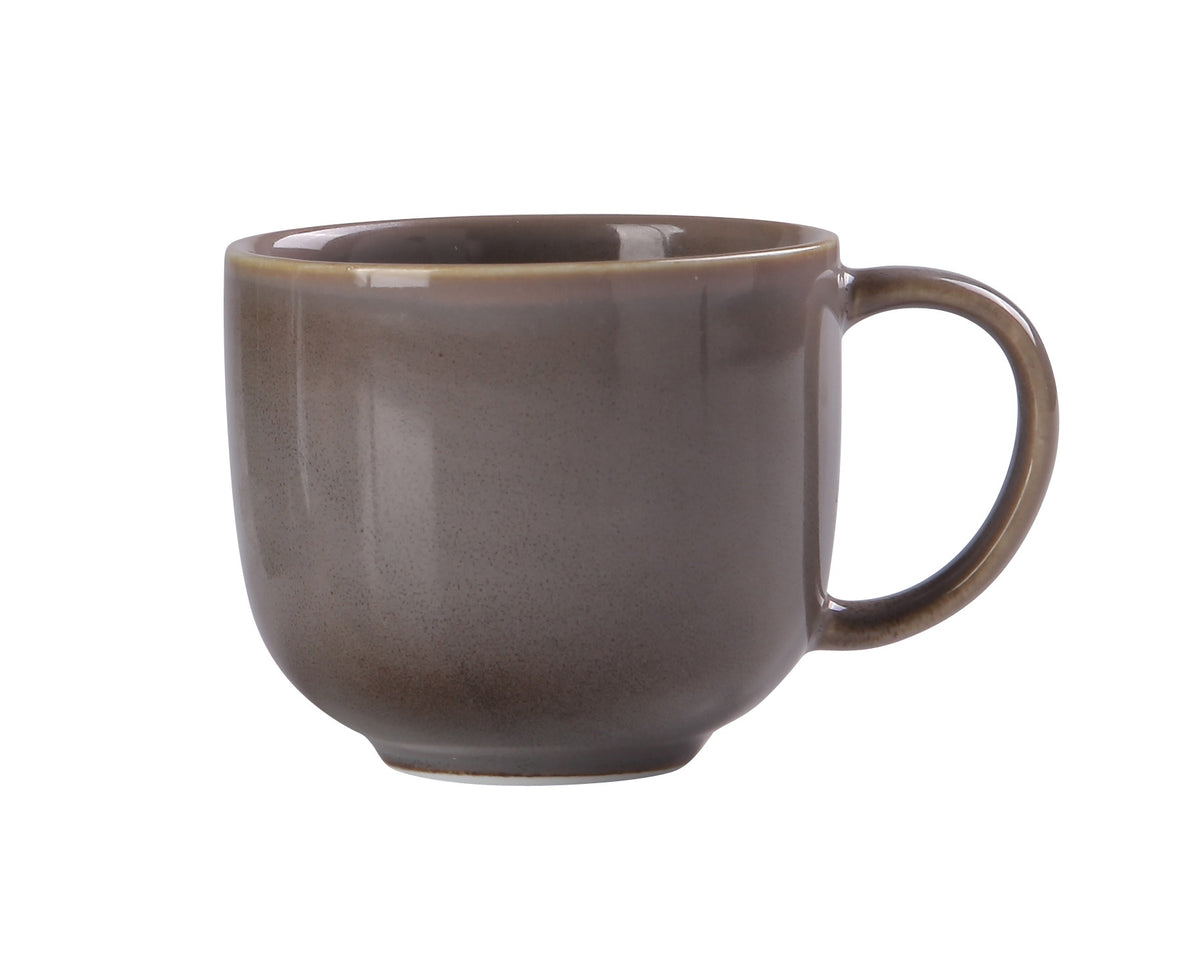Yanco PK-001 - 8-Oz Grey Porcelain Cup, 3-1/8" Dia x 2-3/4" H, DW/Oven Safe, Non-Stackable - Case of 36
