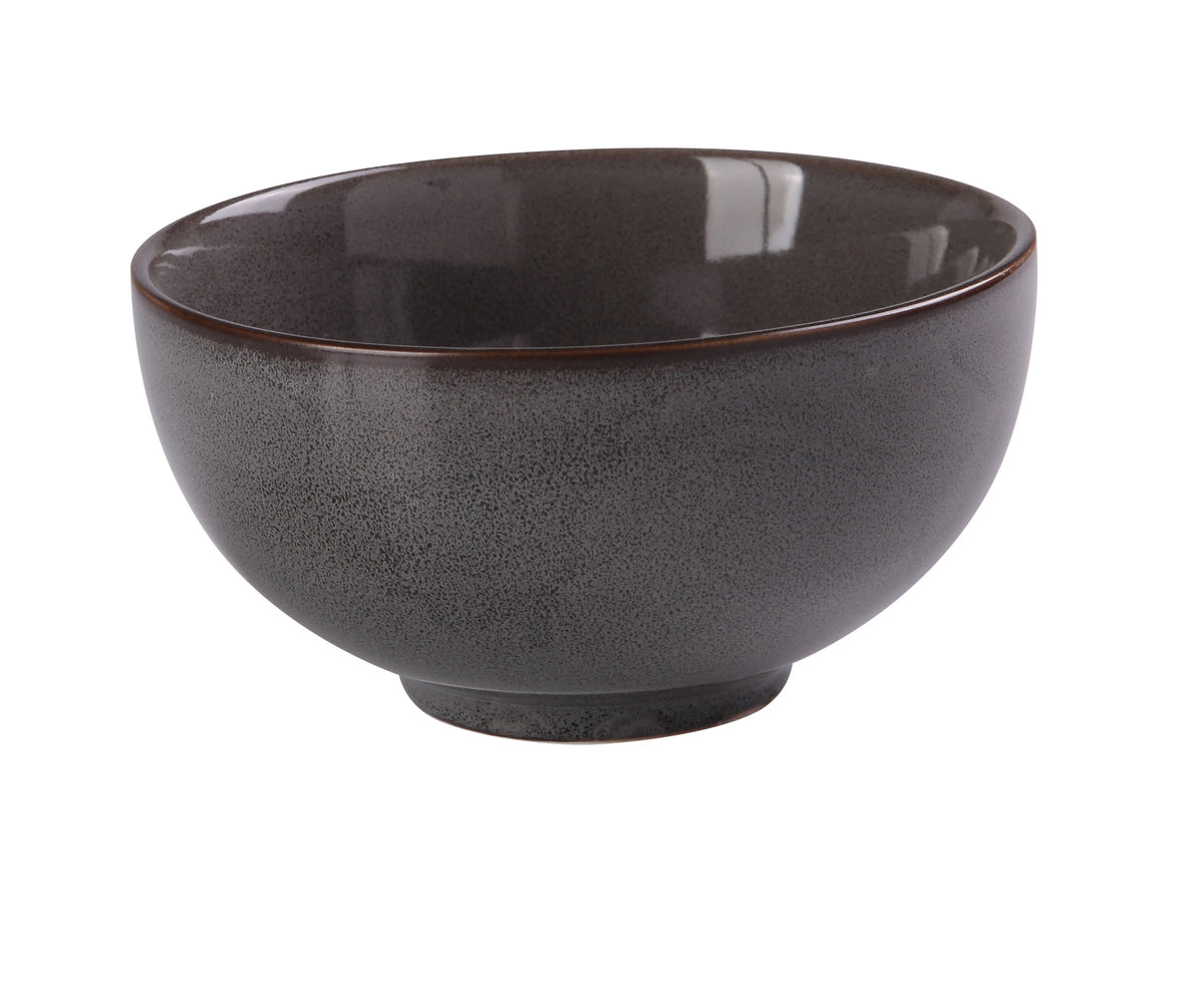 Yanco PK-706 Peacock Nappie Bowl, 6" Dia x 3" H, 25 oz Grey Glazed Porcelain Microwave - Case of 36