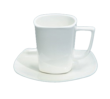 Yanco PL-002 Pride Land Saucer, 5.5" Bone White Porcelain, Dishwasher/Oven/Microwave Safe - Case of 36