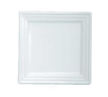 Yanco PL-108 Pride Land Square China Plate, 8" X 8" Bone White Porcelain, Dishwasher Safe - Case of 36