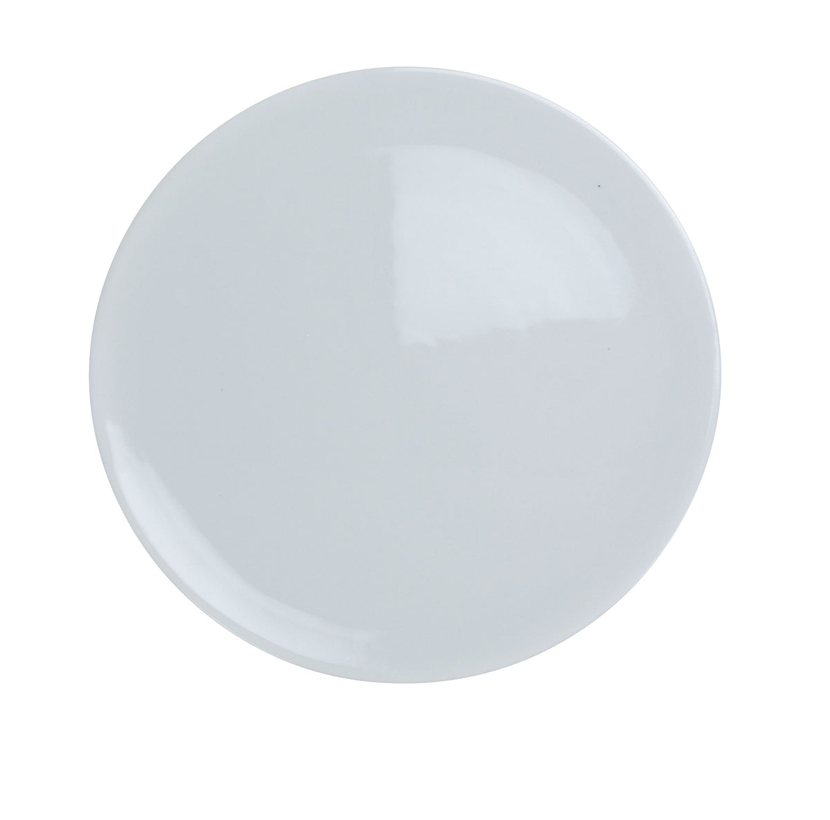 Yanco PP-214 - 14" Round White Porcelain Plate, Flat Edge, Dishwasher Oven & Microwave Safe-1 Dozen - Case of 12