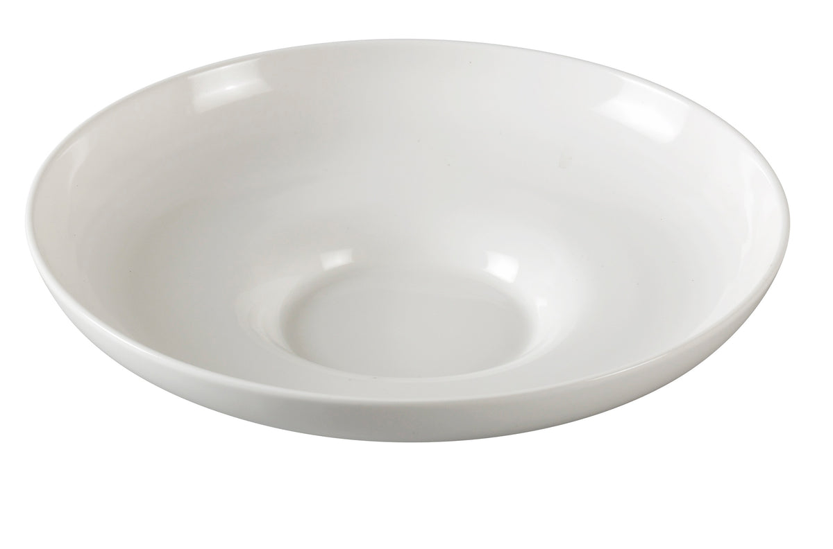 Yanco PS-1120 32 Oz Round White Porcelain Salad Bowl 10" Diameter Dishwasher Safe - Case of 12