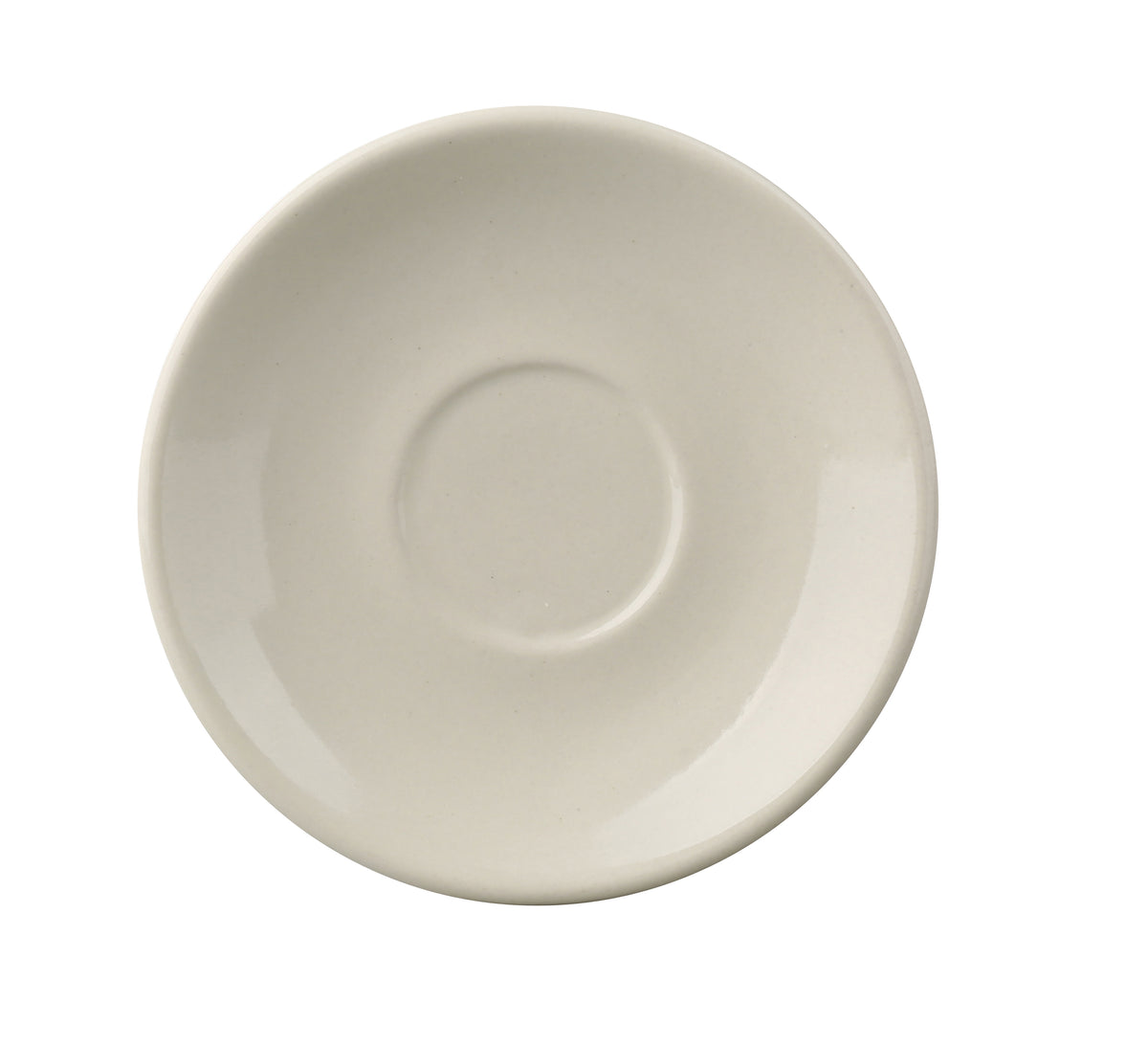 Yanco RE-36 Recovery Saucer, 4.5" Round Ceramic White, Rolled Edge, Dishwasher/Oven Safe - Case of 36