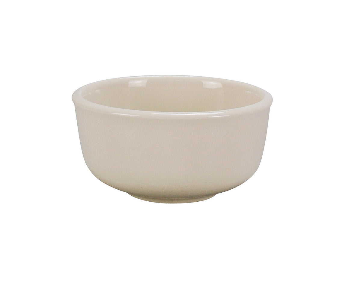 Yanco RE-95 Jung Bowl, 9.5 Oz 4-1/4" Dia x 2" H, Round Ceramic, White, Rolled Edge - Case of 36