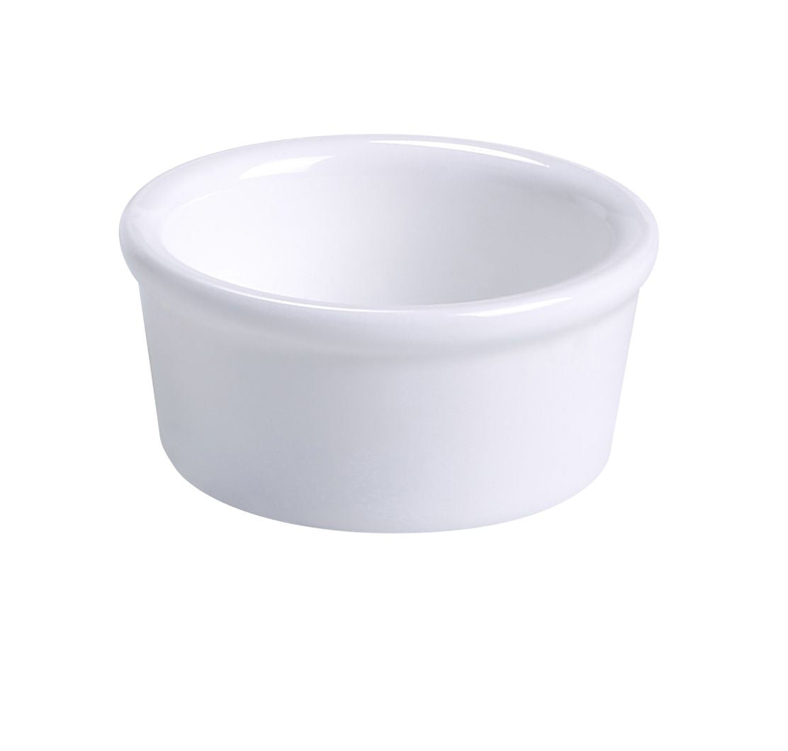 Yanco RK-201 China Ramekin/Sauce Cup, 1 oz, 2-1/4" Dia. x 1" H, White Porcelain - Case of 72