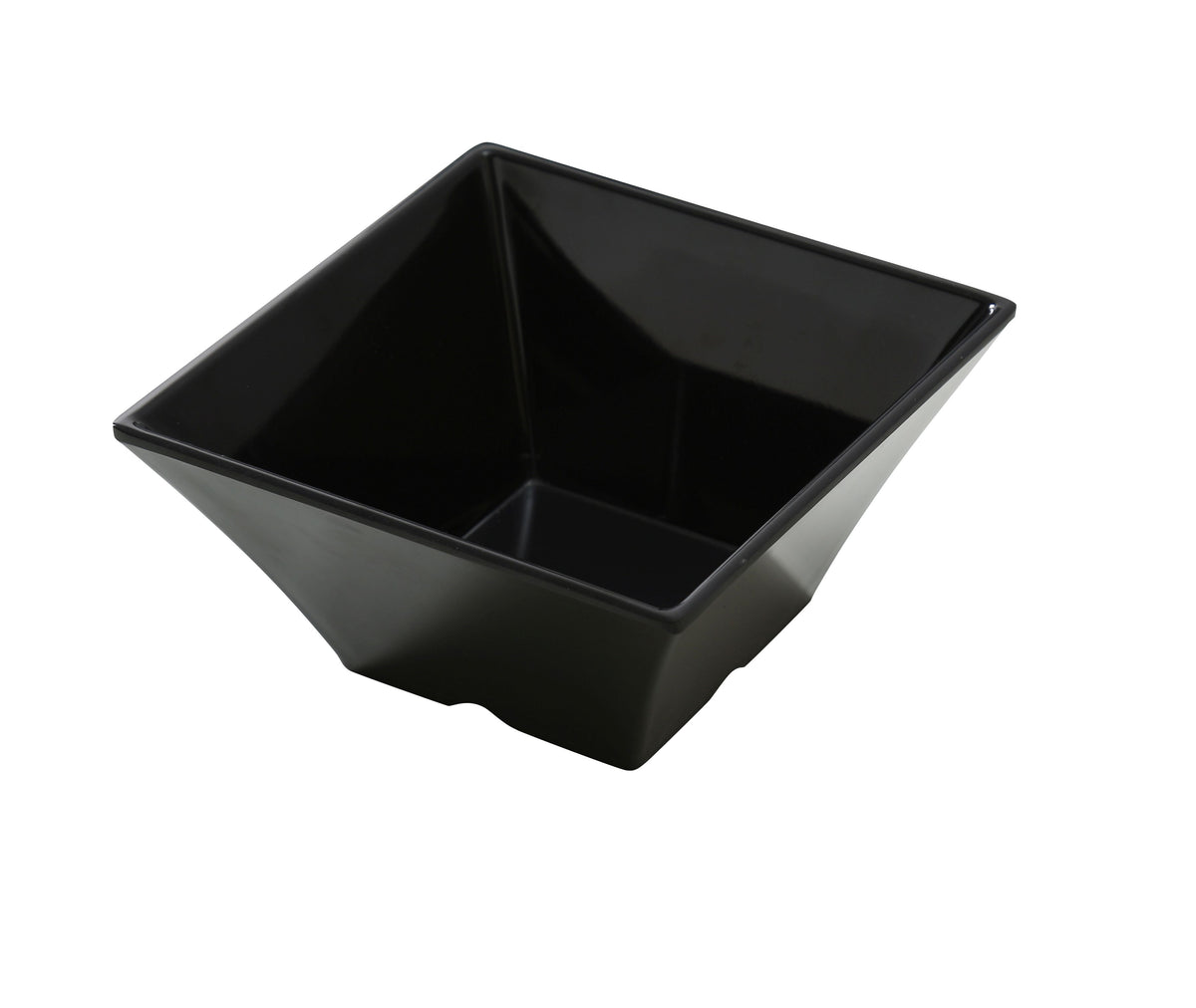Yanco RM-4106BK - 26 oz Square Bowl, 6" L x 6" W x 3" H, Black Melamine - Case of 24