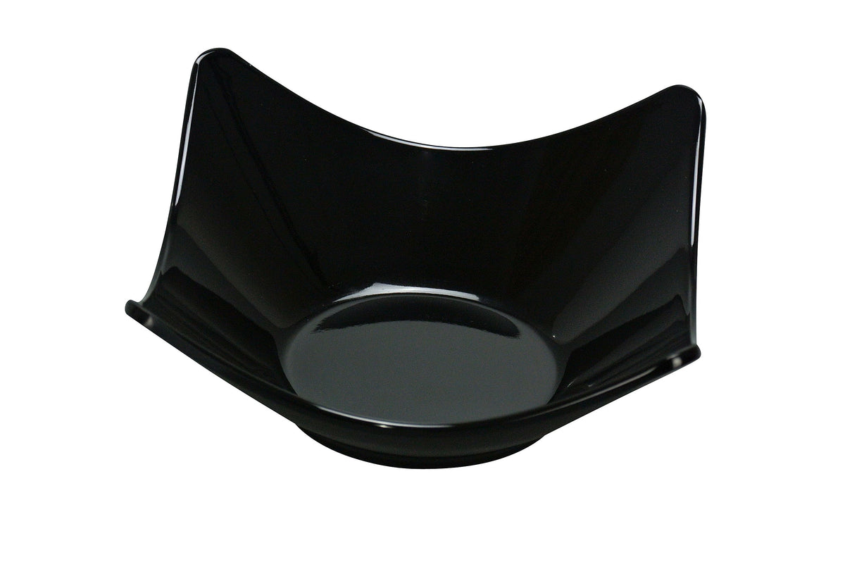 Yanco RM-506BK Rome Salad Bowl, 12-15 Oz, 6-1/4" x 6-1/4" Black Melamine, Dishwasher Safe - Case of 48