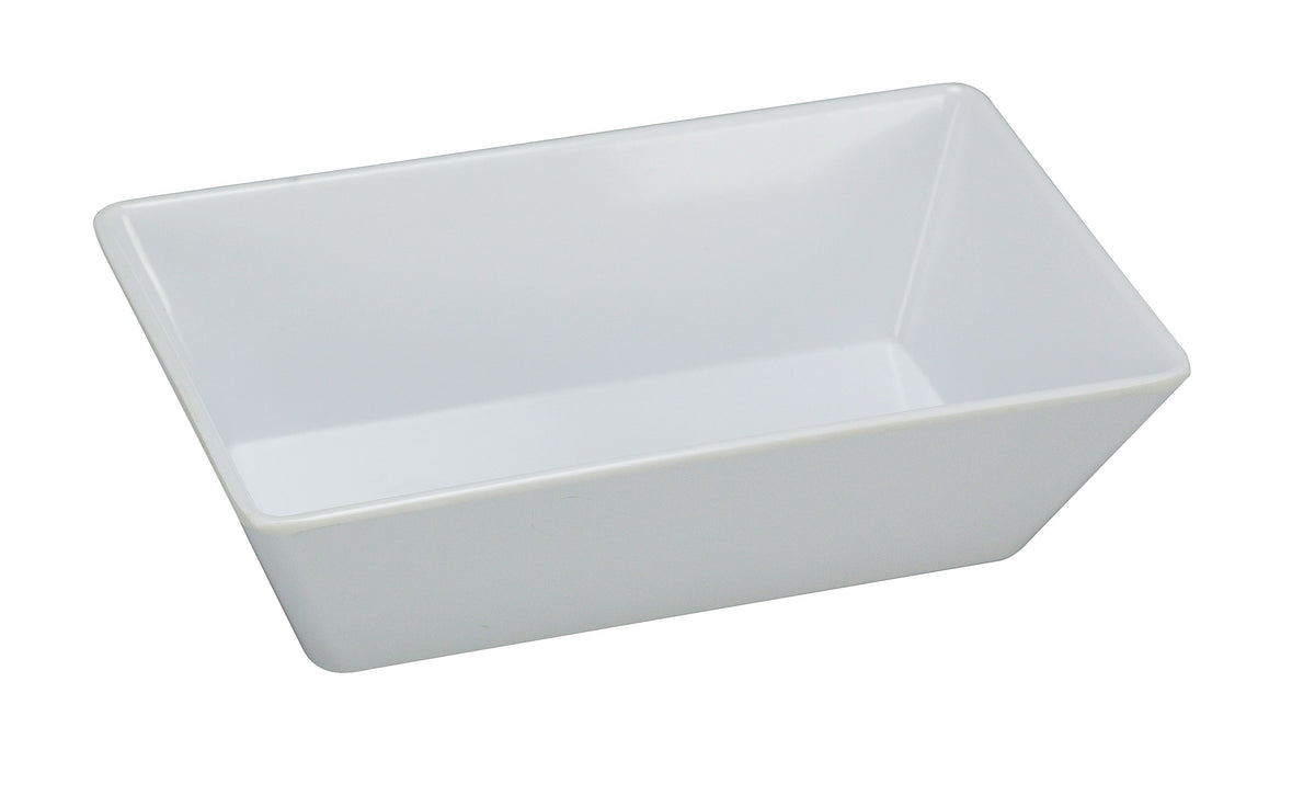 Yanco RM-618 Rectangular Deep Plate, 17-3/4" L x 11-3/4" W x 2-1/2" H, White Melamine, 16-19" Size - Case of 6