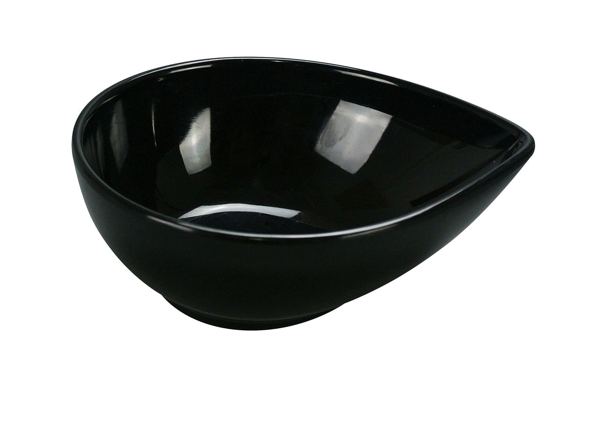 Yanco RM-708BK - 26 Oz Black Oval Melamine Bowl, 8" x 6" x 2-3/4", Dishwasher Safe - Case of 48