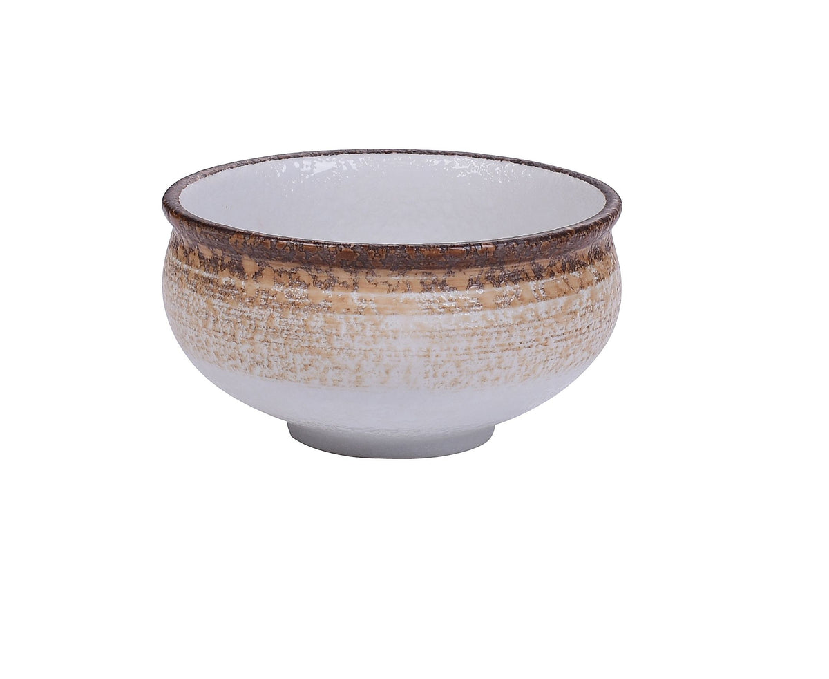 Yanco RO-2703 - Onion Soup Crock, 4.5" x 2.5" 10 Oz White/Brown Glazed Porcelain - Case of 36