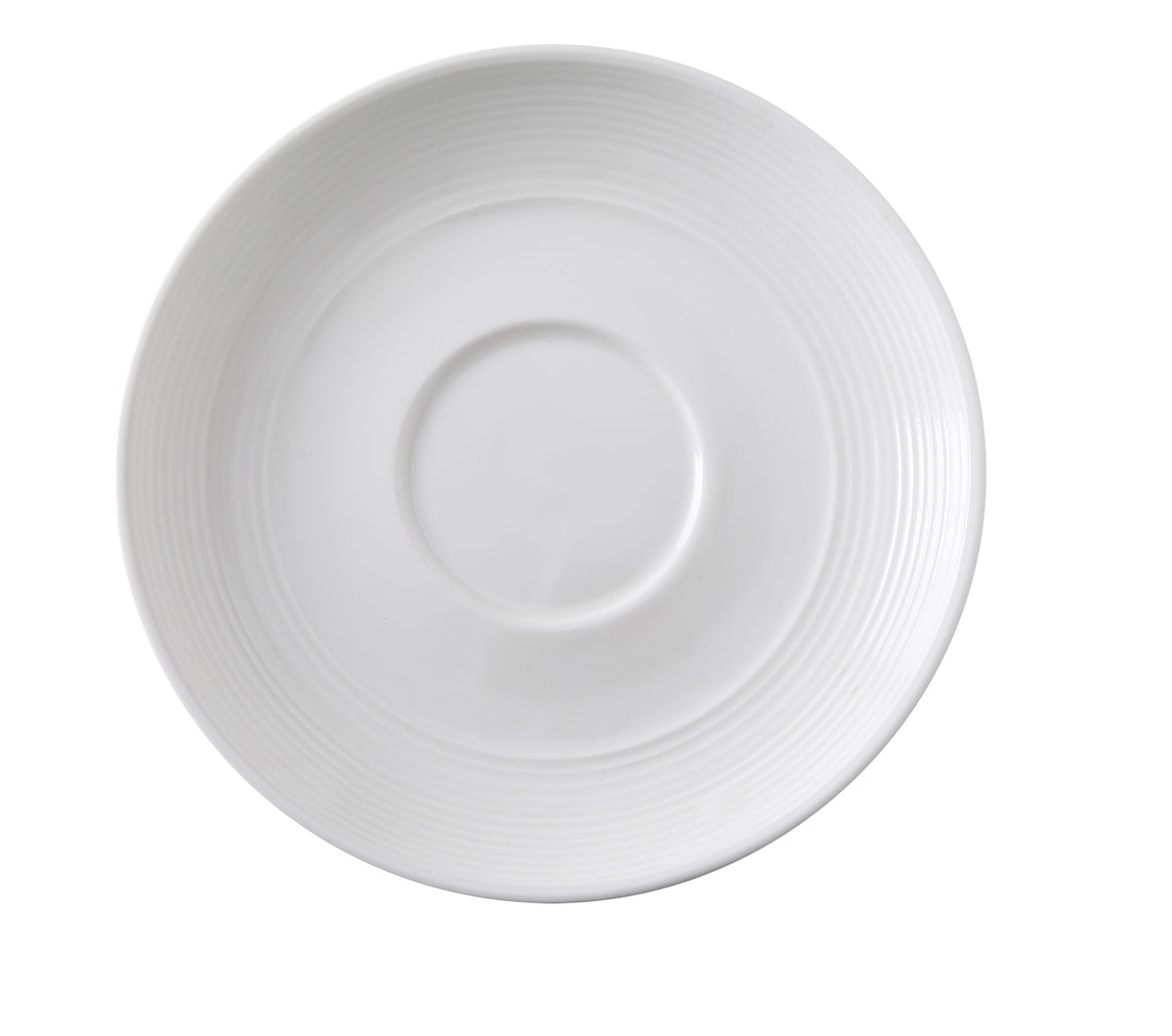 Yanco SH-002 Shanghai Saucer, 6-1/4" Diameter Round Porcelain, Bone White, Dishwasher Safe - Case of 36