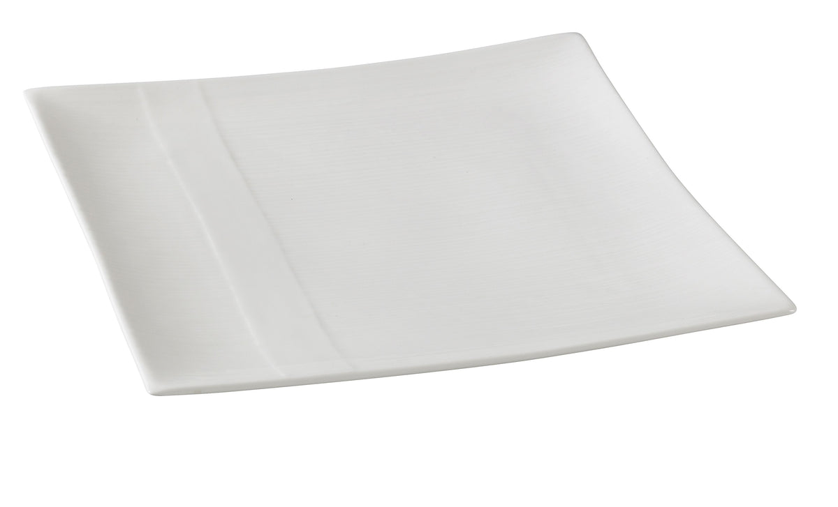 Yanco SH-110 Square Plate, 10-1/4" x 10-1/4", White Porcelain, Dishwasher & Microwave Safe - Case of 24