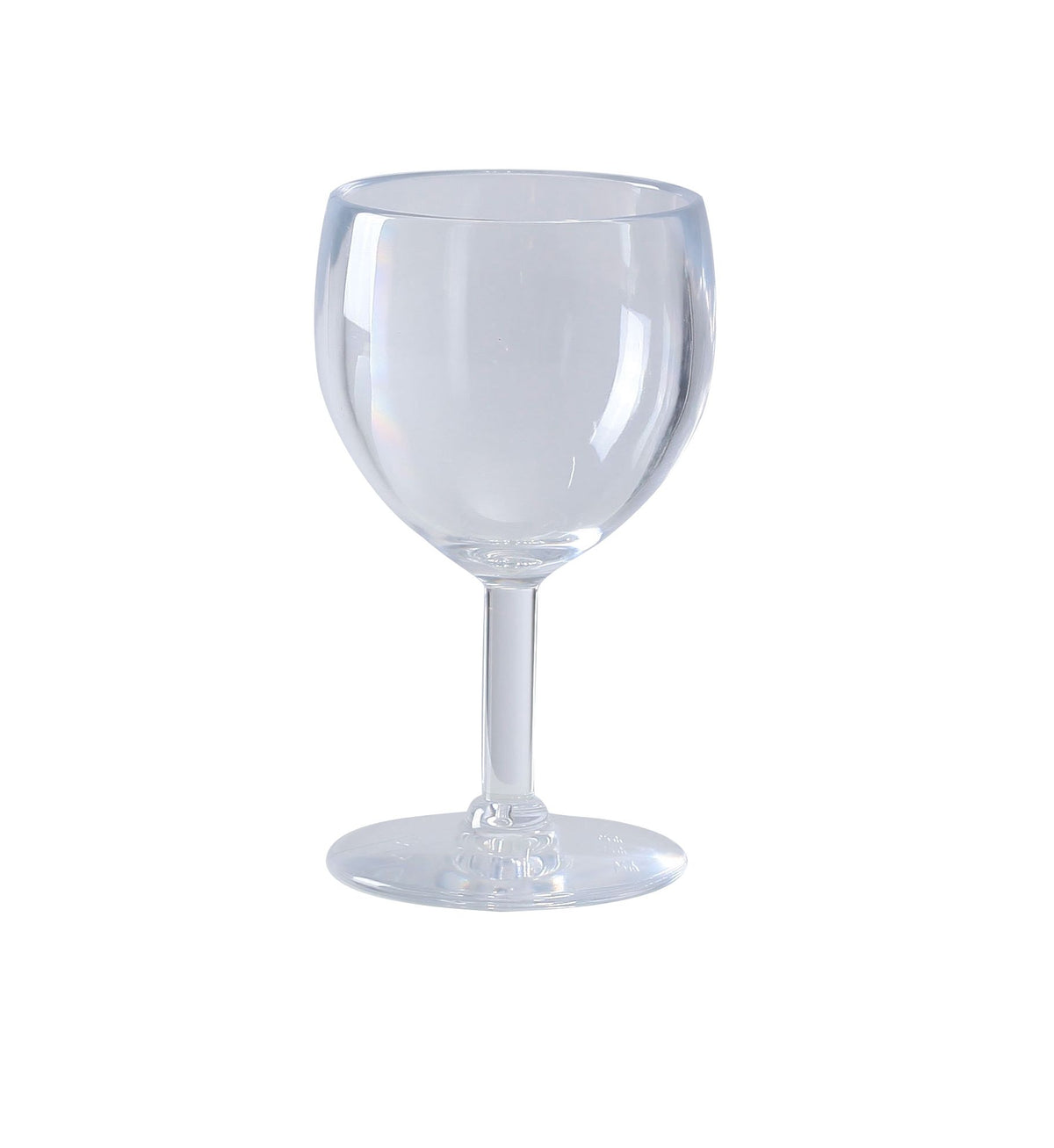 Yanco SM-08-W - 8 Ounce Clear SAN Wine Glass, 3" Dia x 5-1/2" H, 1 Cup - Case of 24
