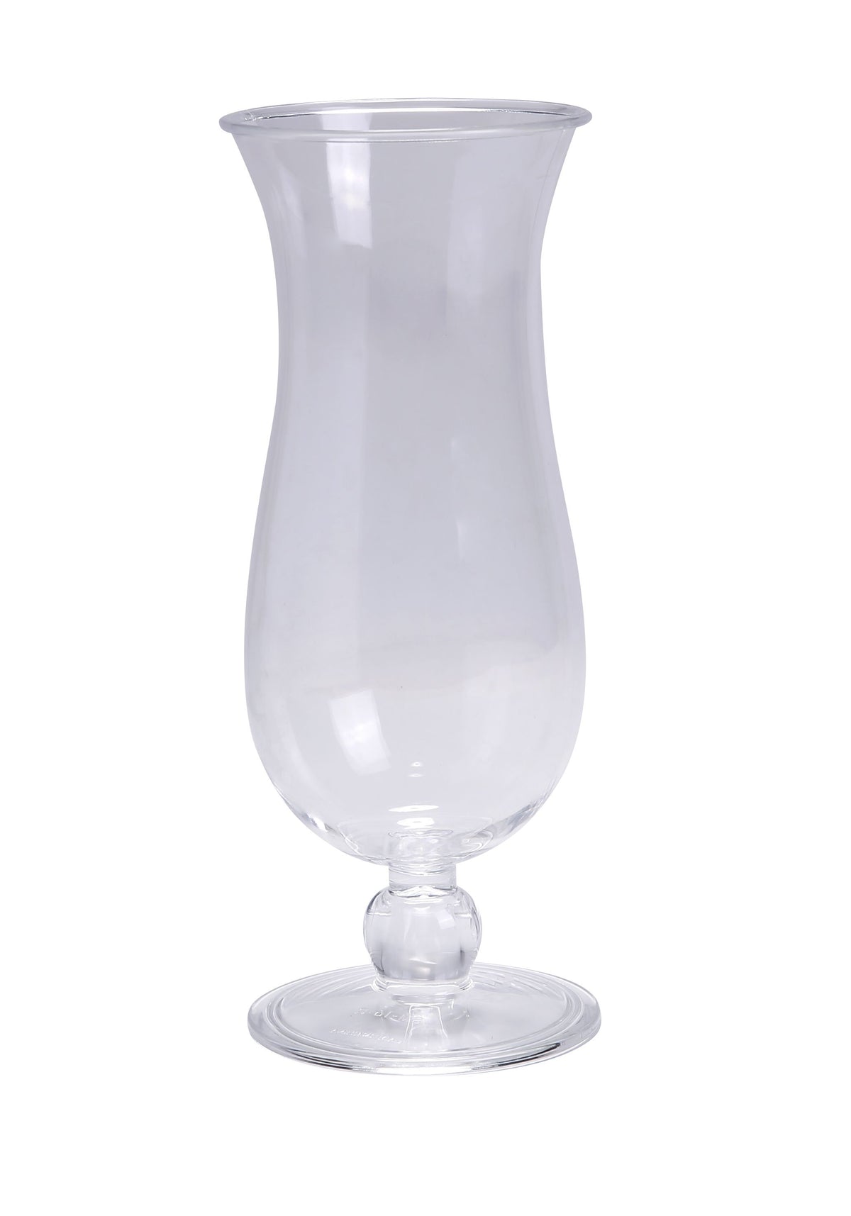 Yanco SM-16-R Hurricane Glass, 16 Oz (1 Pt) Clear SAN Plastic, 3-1/3" x 8" Dishwasher Safe - Case of 24