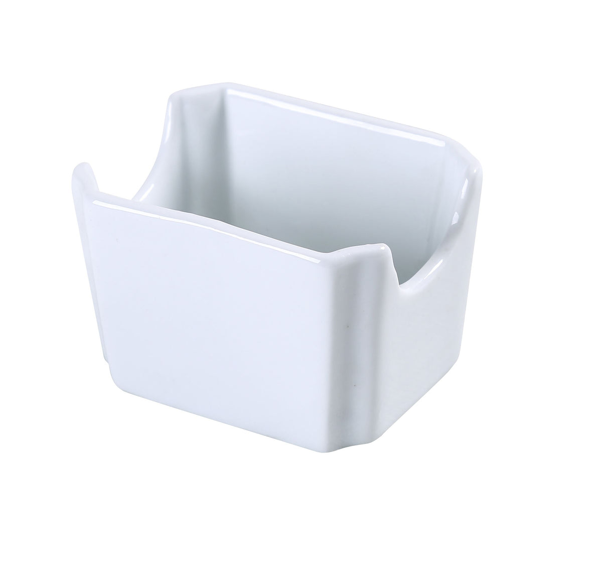 Yanco SP-7-P - 3-1/8" Porcelain Sugar Packet Holder, White, Dishwasher/Oven/Microwave Safe - Case of 36