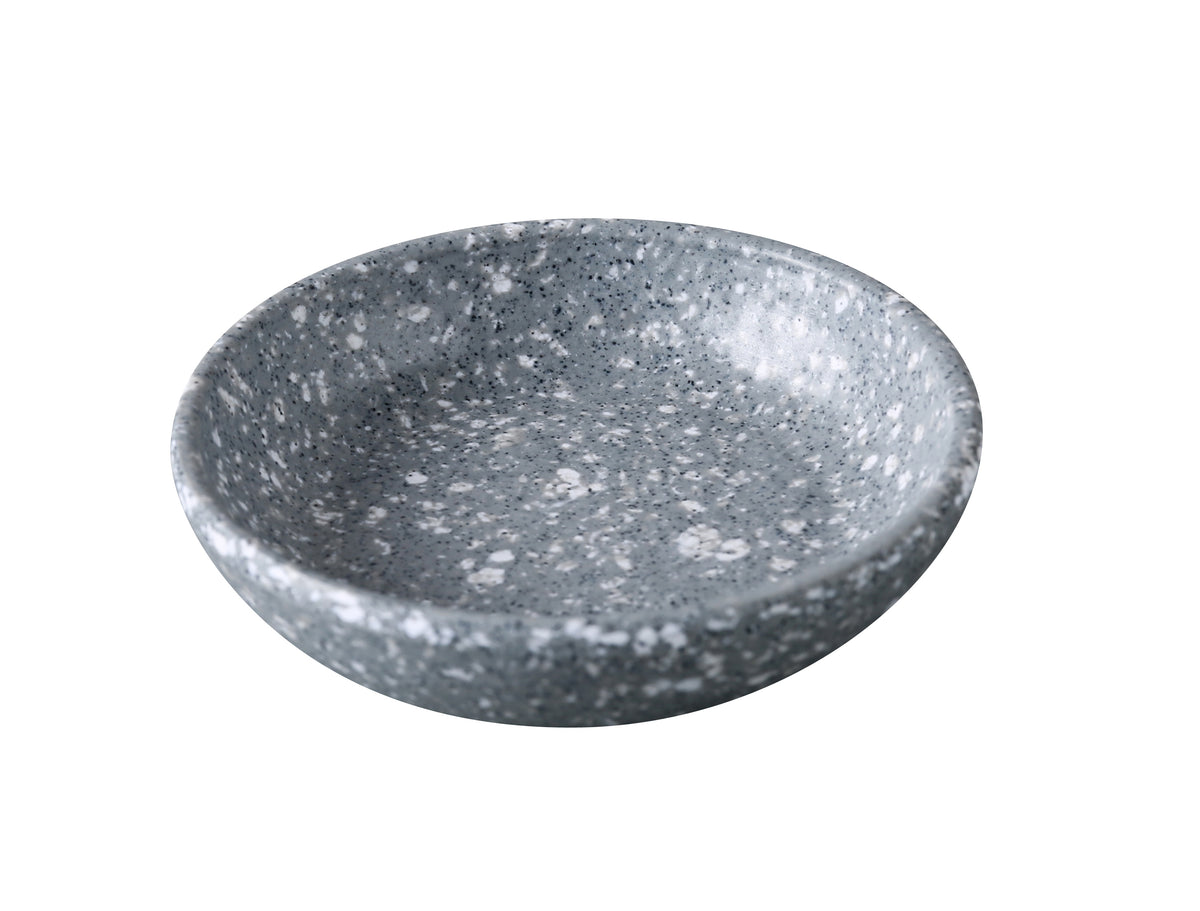 Yanco ST-403 - Round Sauce Dish, 3-1/4" x -3/4" (4"), 4 oz, Gray Melamine, Dishwasher Safe - 1 Dozen - Case of 72