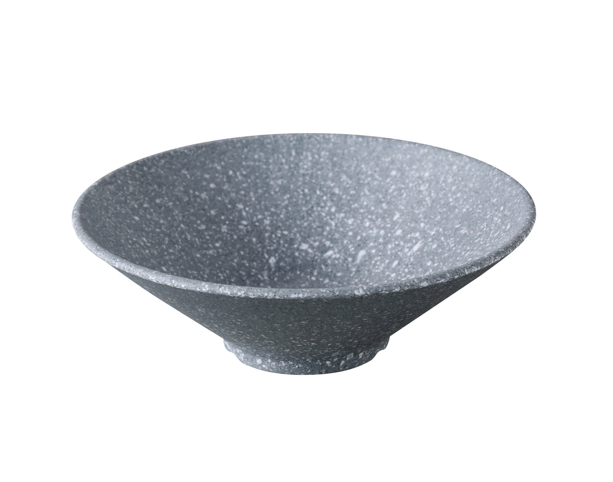 Yanco ST-507 Stone Art Plastic Bowl, 7-3/4" x 2-1/2" (32 oz) 1 Quart Round Melamine Gray - 1 Dozen - Case of 24