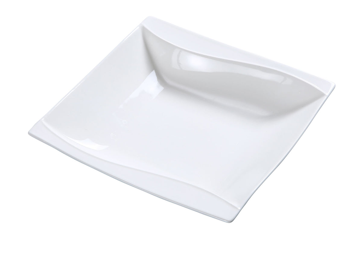 Yanco SW-305 Fruit / Monkey Dish Bowl, 5" Square Porcelain, White, 4 Oz, Dishwasher Safe - Case of 36