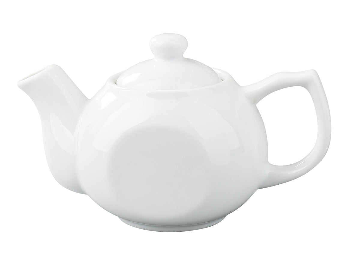 Yanco TP-1 - 15 Oz White Porcelain Coffee Pot/Teapot, 7-3/4" L x 4" W x 3-1/2" H, Lift Lid - Case of 36
