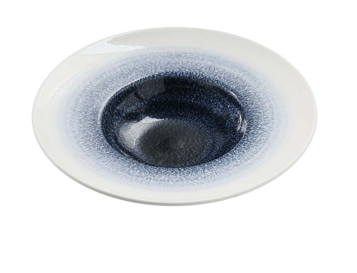 Yanco UN-509 Universe Soup Plate, 9.5" Diameter Round China, Flat Edge, Deep Rim, 7 Oz - Case of 24