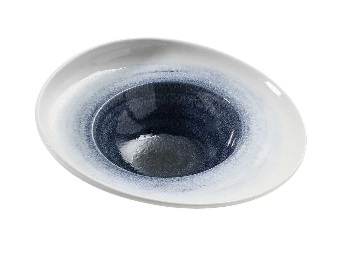 Yanco UN-709 Universe Dessert Plate, 9.5" Diameter China, 10 oz, Rolled Edge Coupe Rim - Case of 12