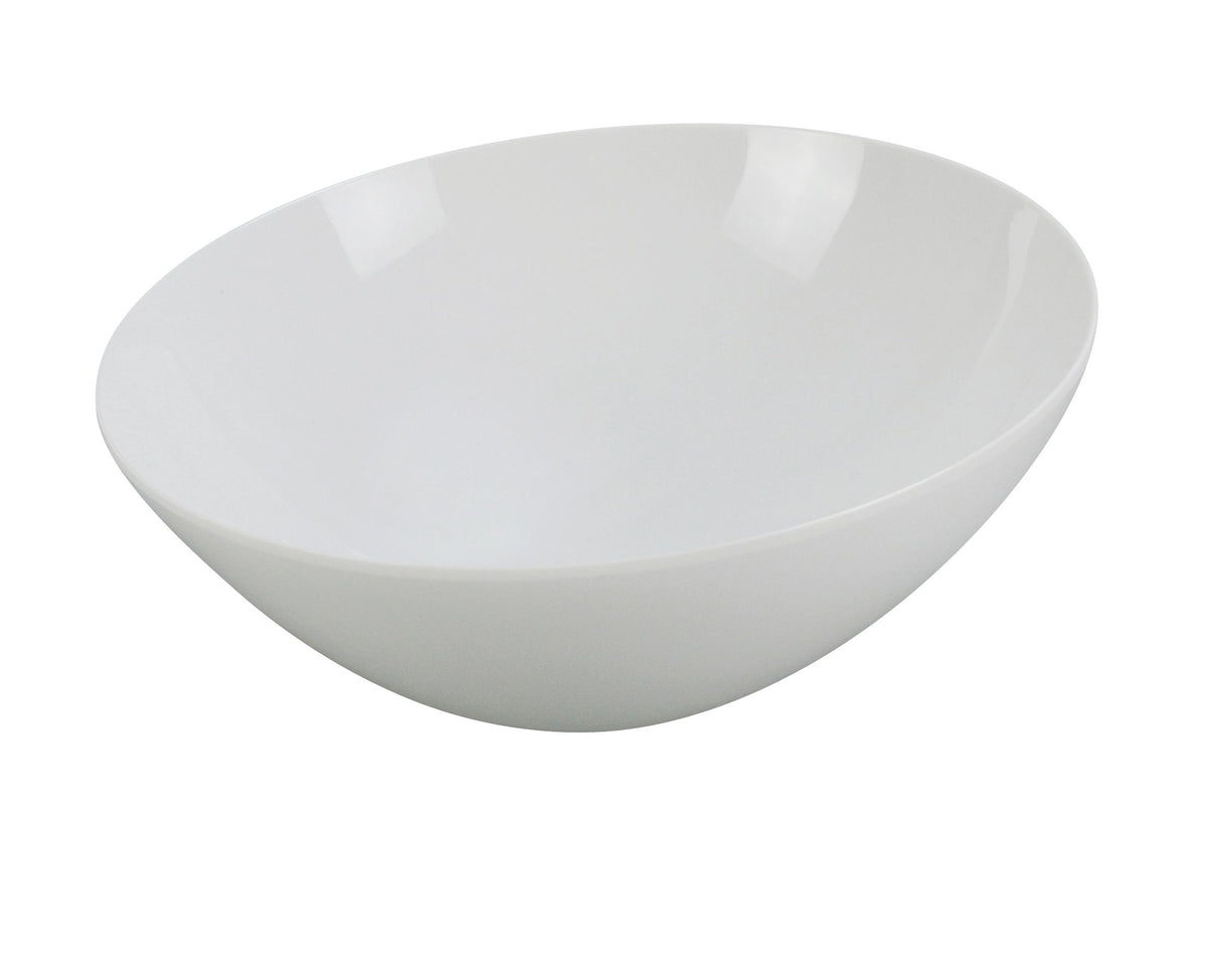 Yanco VE-207 - Plastic Salad Bowl, 7" Diameter, 22 oz, White Melamine, Round - Case of 48