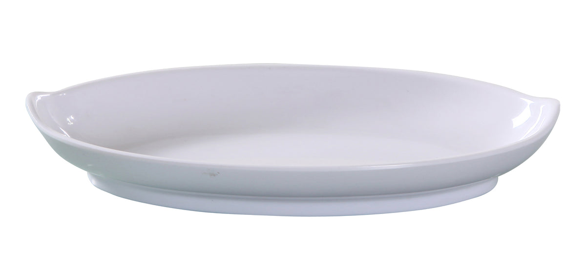 Yanco VE-409 Venice Oval Deep Melamine Plate, 8.5" x 5" White, 8 oz, Dishwasher Safe - Case of 48