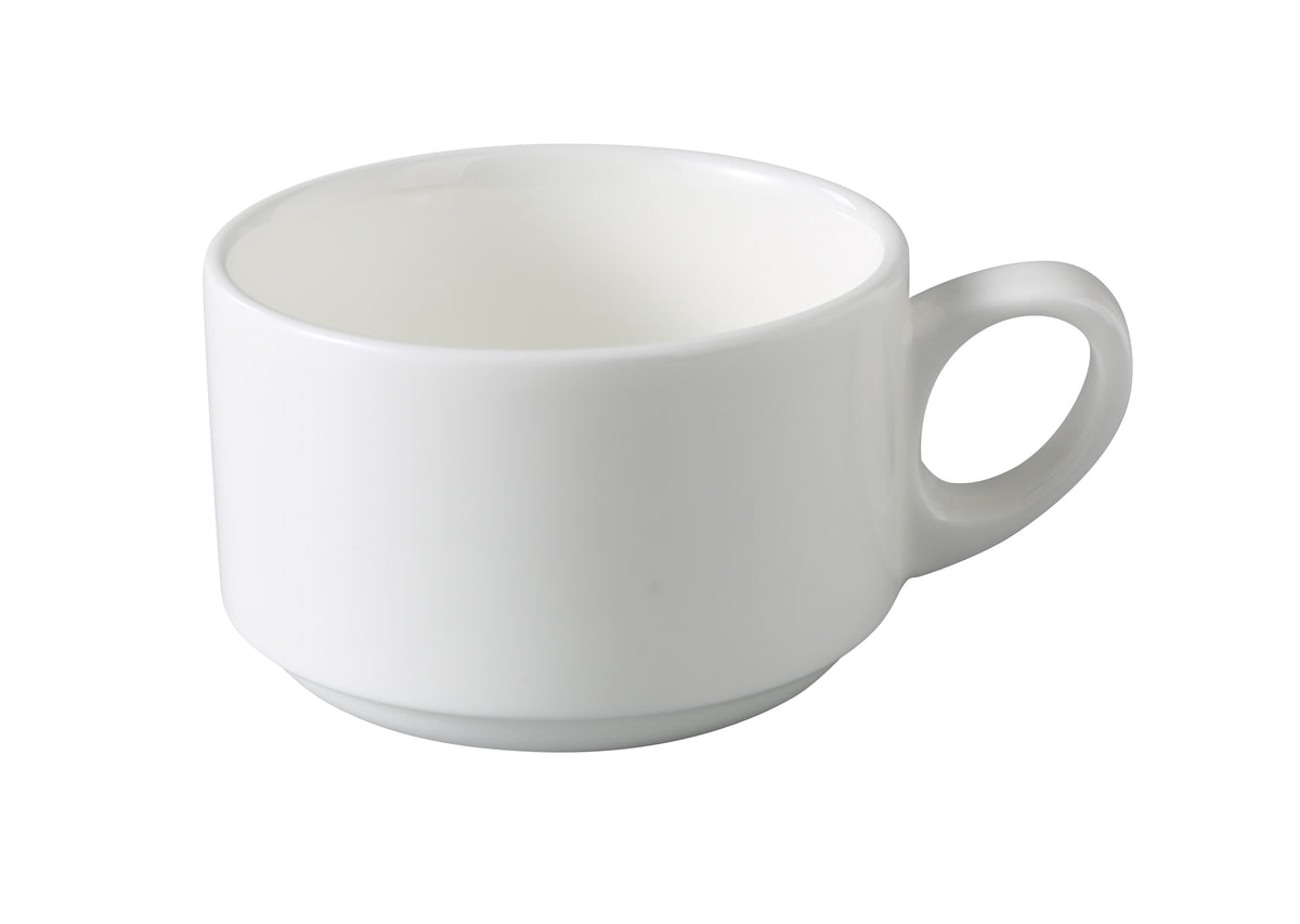 Yanco VS-001 - 8 Oz White China Cup, 3 1/2" Dia x 2 1/4" H, Magnesia Body, Dishwasher Safe - Case of 36