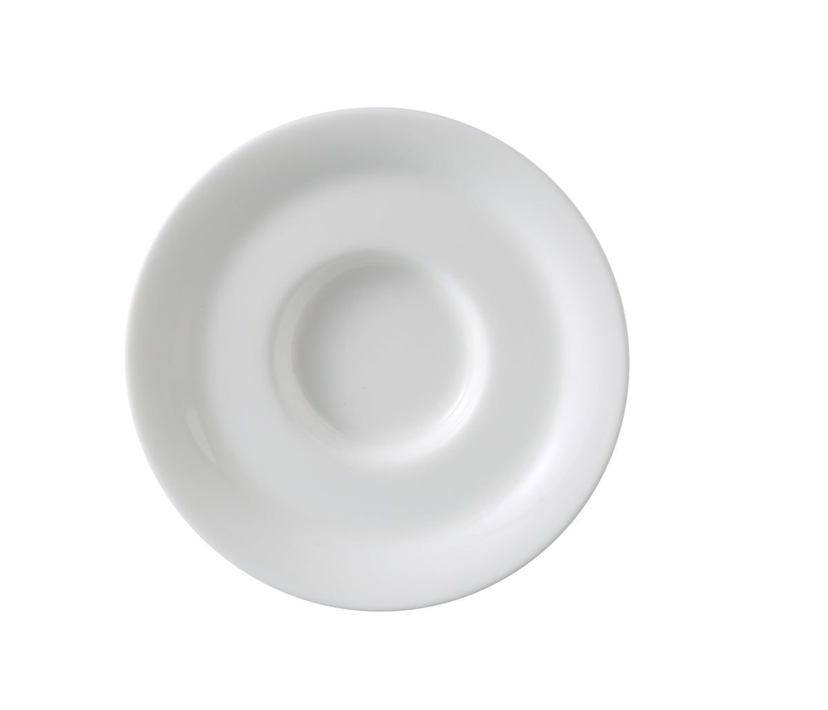 Yanco VS-004 Cup Saucer, 4.5" Dia x 5/8" H, Round White China Glazed, Dishwasher Safe - Case of 36