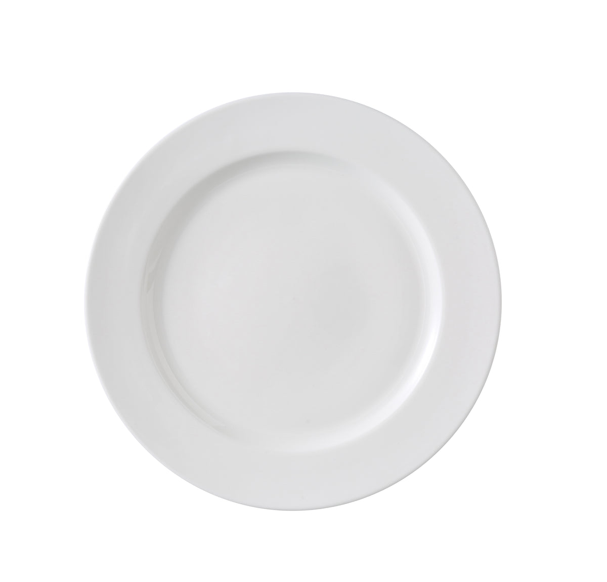 Yanco VS-110 Round China Plate, 10.5" Dia x 5/8" H, White Fully Glazed, Dishwasher Safe - Case of 12