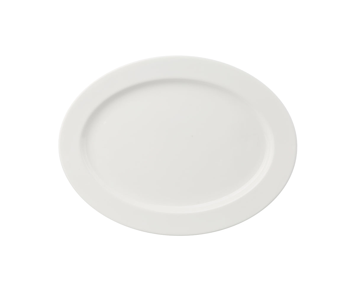 Yanco VS-212 Versailles Platter, Round 12" White China, Glazed, Wide Rim, Dishwasher Safe - Case of 12
