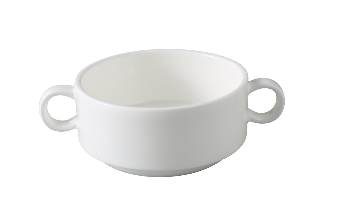 Yanco VS-404 Versailles Bouillon Cup, 8 oz, 4" Dia x 2" H, White Magnesia China, - Case of 36