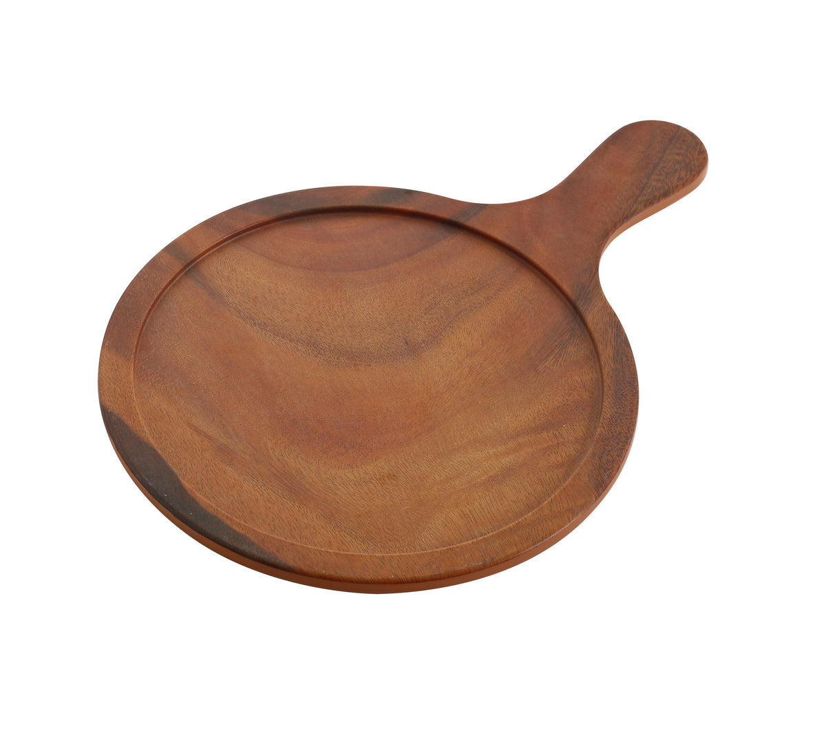 Yanco WD-1115 - Round 10-1/4" Tray Handle, Patterned Bamboo-Look Melamine, Dishwasher-Safe - Case of 24