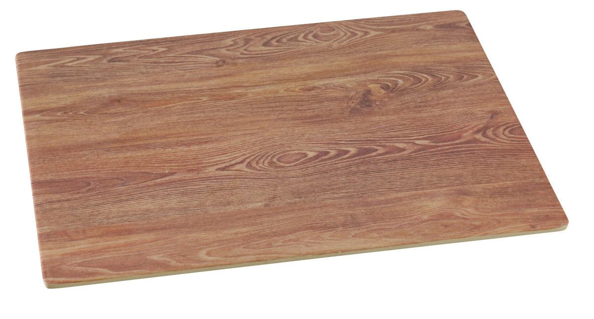 Yanco WD-213 Rect Serving Tray 12-1/2" x 10" Melamine Woodlook Browns Dishwasher Safe - Case of 24