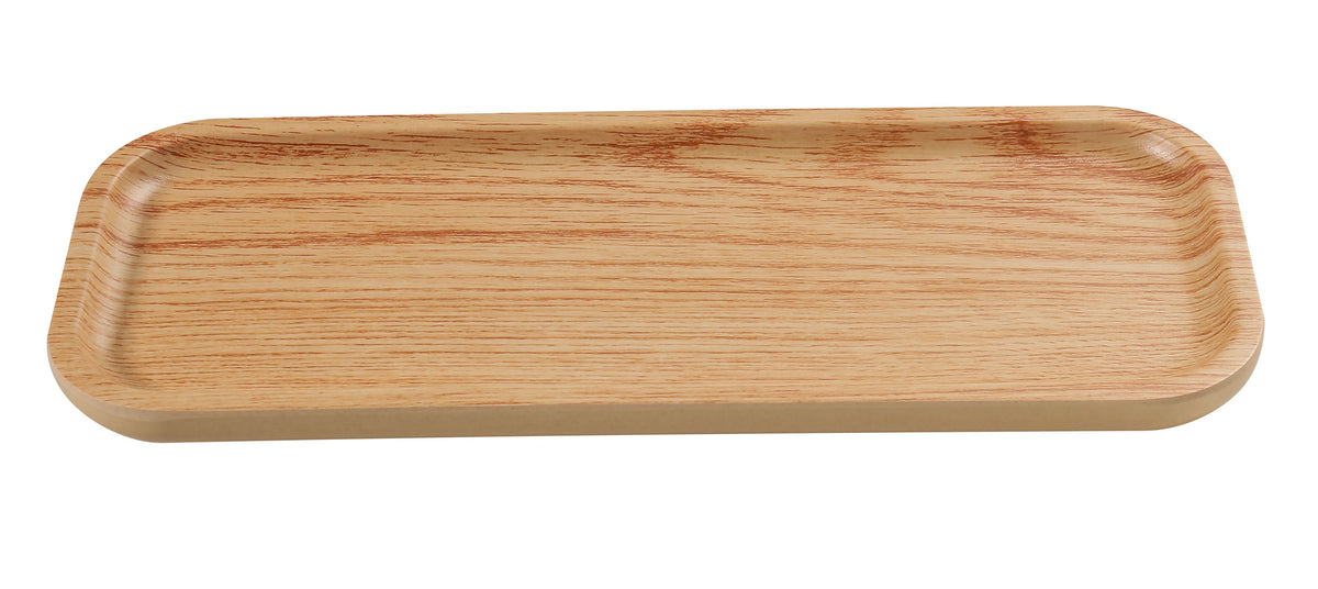 Yanco WD-2211 Rectangular Melamine Plate, 11.75" W x 0.75" D x 4.5" H, Golden Oak, - Case of 24